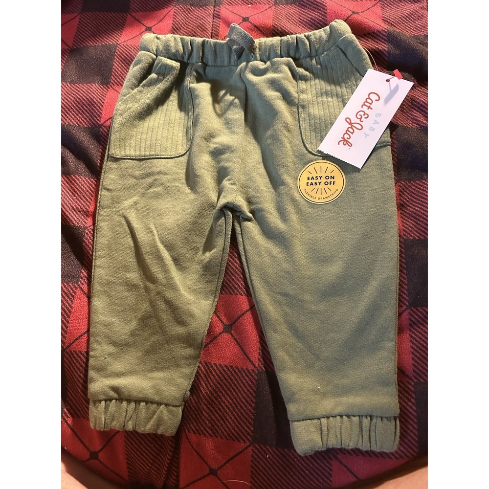 Cat Jack Pants 0-3 Months NEW Olive Green